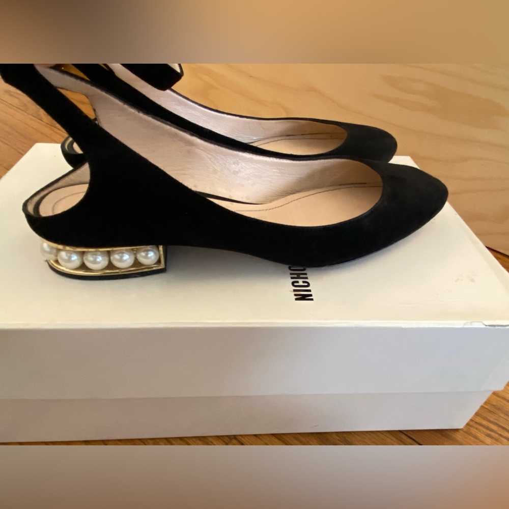 Nicholas Kirkwood 18mm Lola Pearl suede ballet flats - size 6